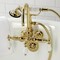Kingston Brass CA11T2 3-3/8" Tub Wall Mount Clawfoot Tub Faucet with Hand Shower, Polished Brass CA11T2 - alternate 3